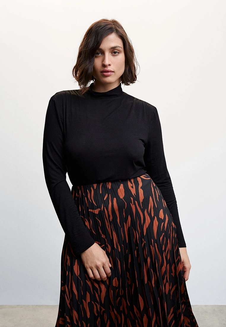 Mango Abstract Print Pleated Skirt 10 Mango Abstract Print Pleated Skirt - Image 8