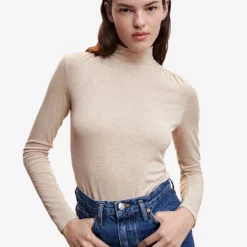 Mango Turtleneck Long-Sleeved T-Shirt