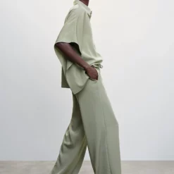 Mango Flowy Straight-Fit Trousers -Mango popular store mango 5366 9742636 4