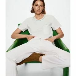 Mango Cotton Trim T-Shirt 11 Mango Cotton Trim T-Shirt -Mango popular store mango 5439 9767426 4