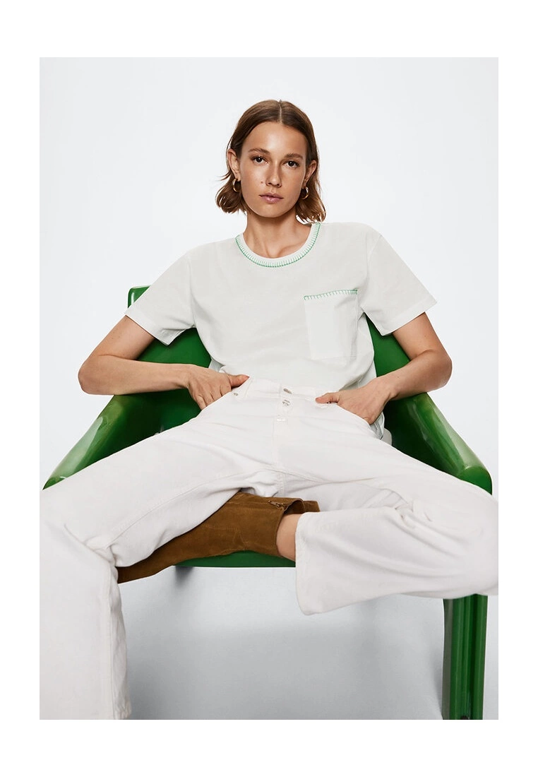 Mango Cotton Trim T-Shirt 6 Mango Cotton Trim T-Shirt - Image 4