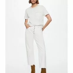 Mango Cotton Trim T-Shirt 12 Mango Cotton Trim T-Shirt -Mango popular store mango 5439 9767426 5