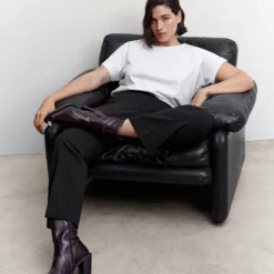 Mango Straight-Cut Crop Trousers 16 Mango Straight-Cut Crop Trousers -Mango popular store mango 5442 3801736 7