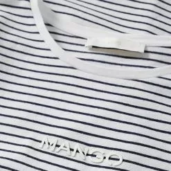Mango Striped Logo T-Shirt -Mango popular store mango 5473 1901736 3