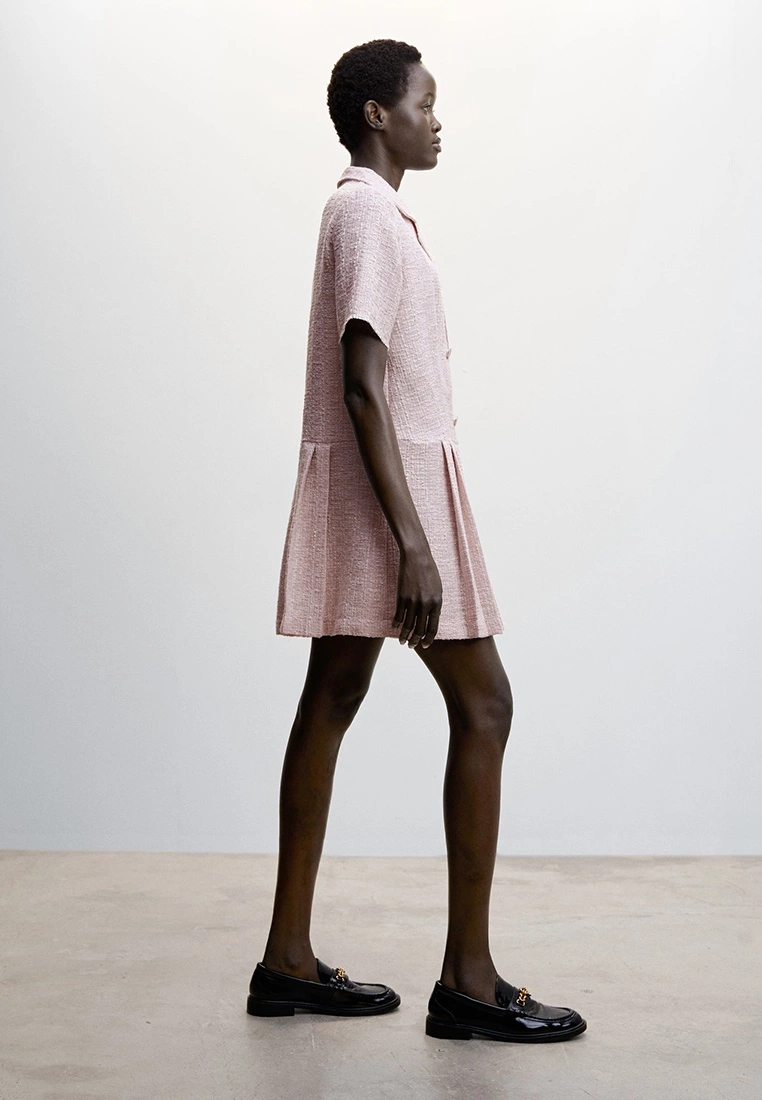 Mango Buttons Tweed Dress 6 Mango Buttons Tweed Dress - Image 4