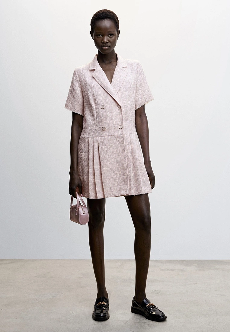 Mango Buttons Tweed Dress 7 Mango Buttons Tweed Dress - Image 5