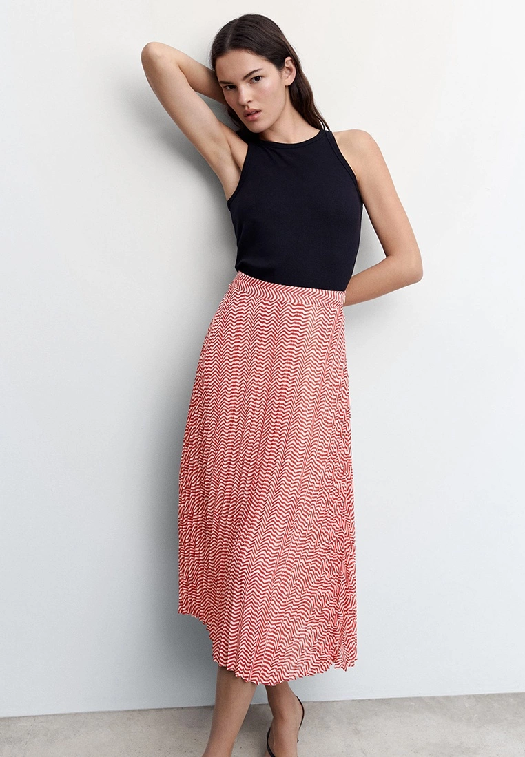 Mango Printed Pleated Skirt 6 Mango Printed Pleated Skirt - Image 4