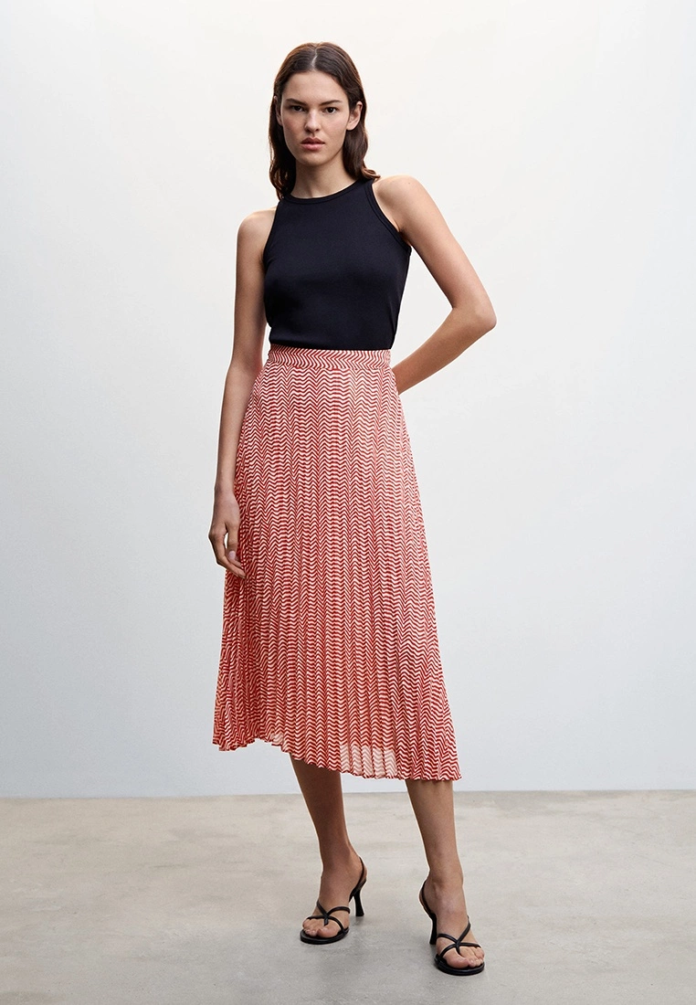Mango Printed Pleated Skirt 7 Mango Printed Pleated Skirt - Image 5