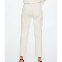 Mango High-Waist Cropped Straight Jeans -Mango popular store mango 5524 3667426 3