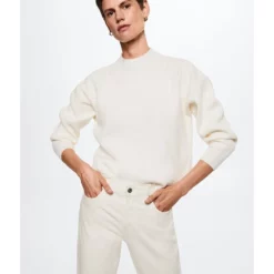 Mango High-Waist Cropped Straight Jeans -Mango popular store mango 5525 3667426 4