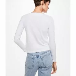 Mango Essential Cotton-Blend T-Shirt -Mango popular store mango 5529 5077426 3