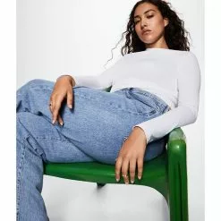 Mango Essential Cotton-Blend T-Shirt -Mango popular store mango 5530 5077426 6