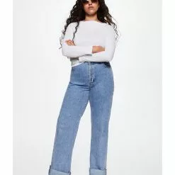 Mango Essential Cotton-Blend T-Shirt -Mango popular store mango 5530 5077426 7