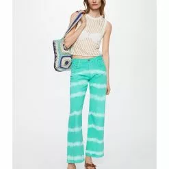 Mango Wide Legs Tie-Dye Jeans -Mango popular store mango 5542 9230816 5