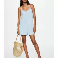 Mango Denim Cotton Jumpsuit -Mango popular store mango 5576 4620816 4
