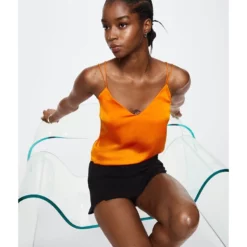 Mango Satin Lace Top -Mango popular store mango 5595 7420816 5