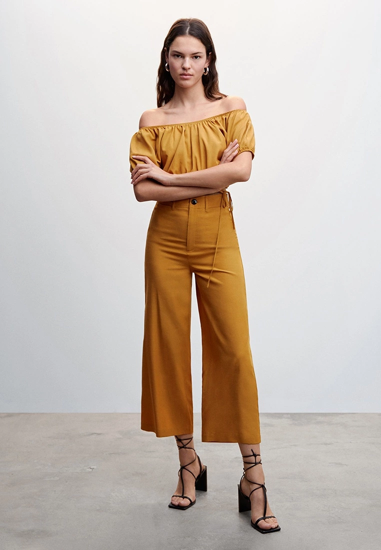 Mango High-waist Crop Trousers 6 Mango High-waist Crop Trousers - Image 4