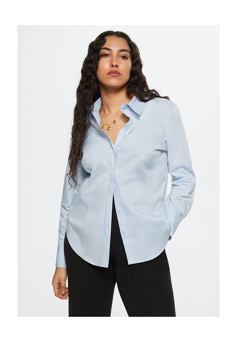 Mango Essential Cotton-Blend Shirt 4 Mango Essential Cotton-Blend Shirt - Image 2