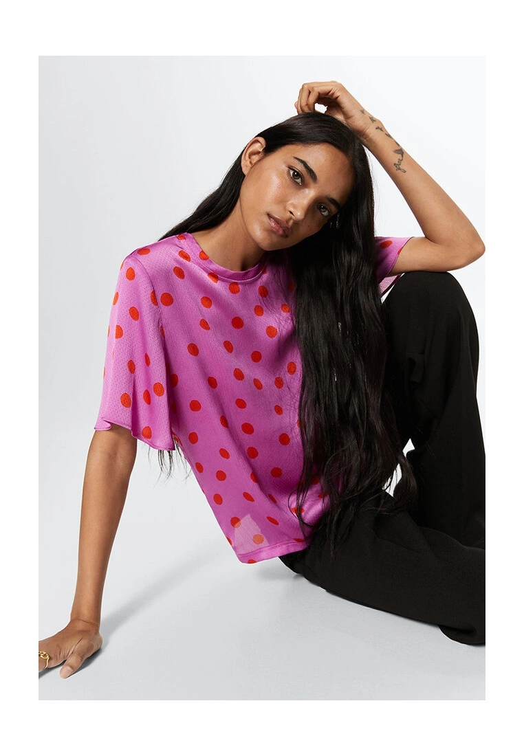 Mango Polka-Dot Print Blouse 6 Mango Polka-Dot Print Blouse - Image 4