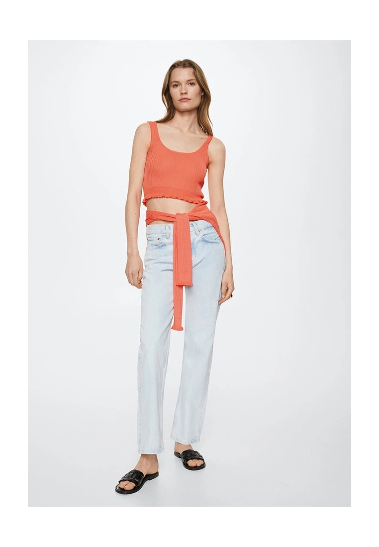 Mango Ribbed Crop Top 6 Mango Ribbed Crop Top - Image 4