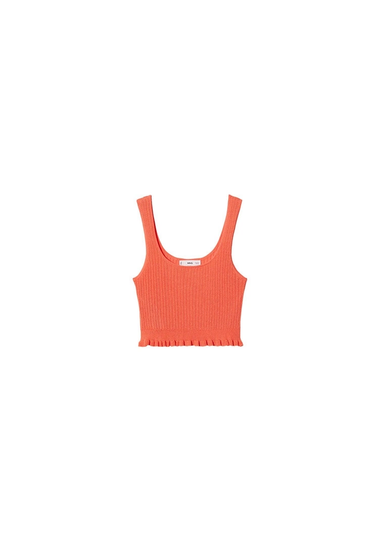Mango Ribbed Crop Top 7 Mango Ribbed Crop Top - Image 5