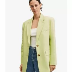 Mango Structured Cotton Blazer