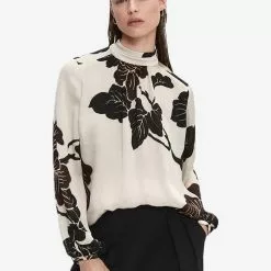 Mango Printed Chiffon Blouse