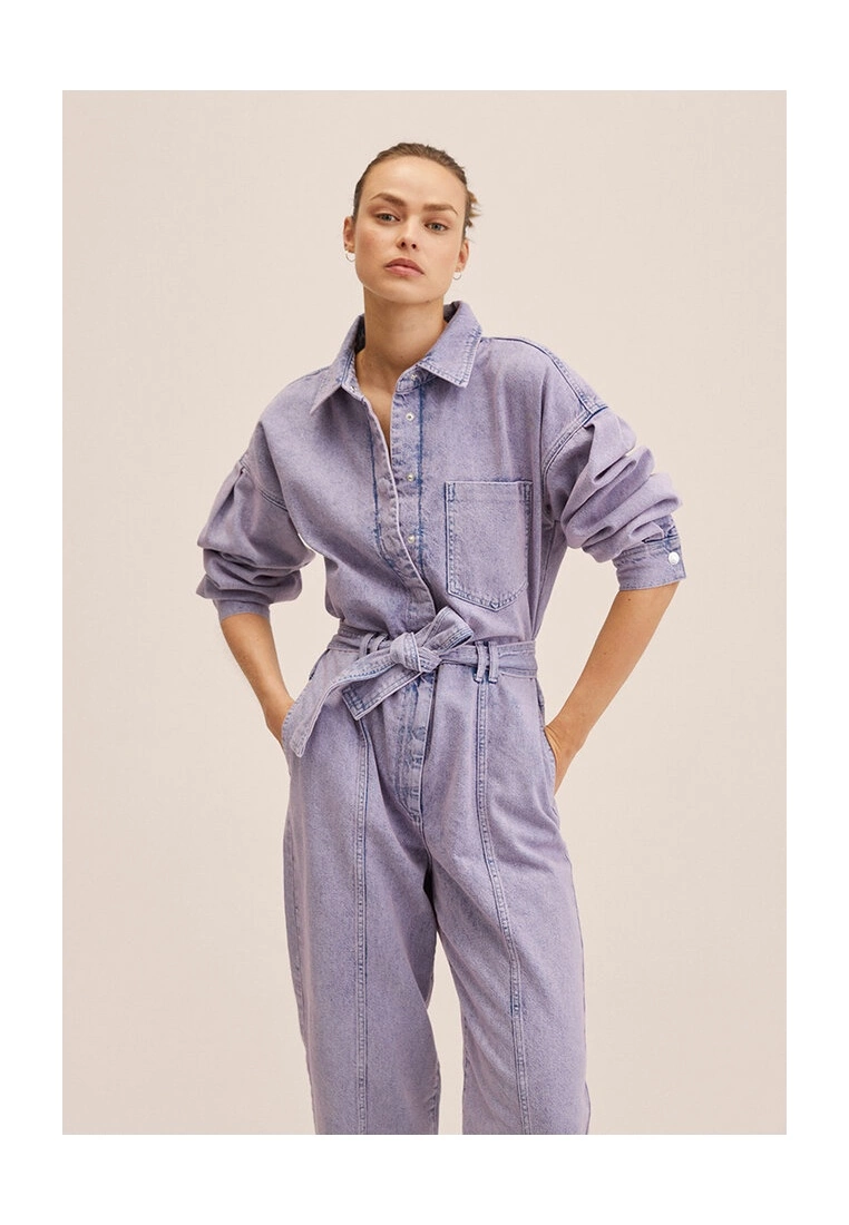 Mango Belt Denim Jumpsuit 6 Mango Belt Denim Jumpsuit - Image 4