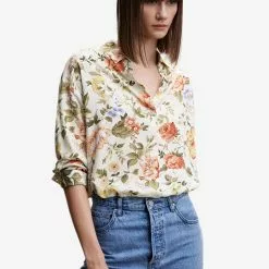 Mango Printed Flowy Shirt