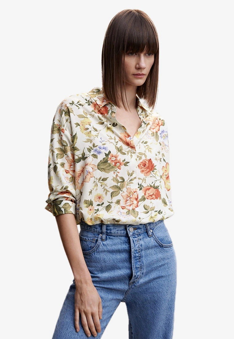 Mango Printed Flowy Shirt 3 Mango Printed Flowy Shirt