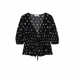 Mango Pleated Blouse With Ruffles -Mango popular store mango 5747 9838326 8