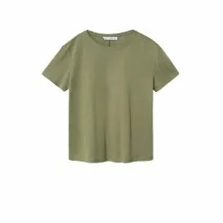 Mango Cotton Linen-Blend T-Shirt -Mango popular store mango 5760 2392426 6