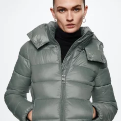 Mango Hood Quilted Coat -Mango popular store mango 5783 7732236 4