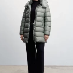 Mango Hood Quilted Coat -Mango popular store mango 5783 7732236 6