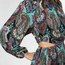 Mango Paisley Gown -Mango popular store mango 5789 9532236 3