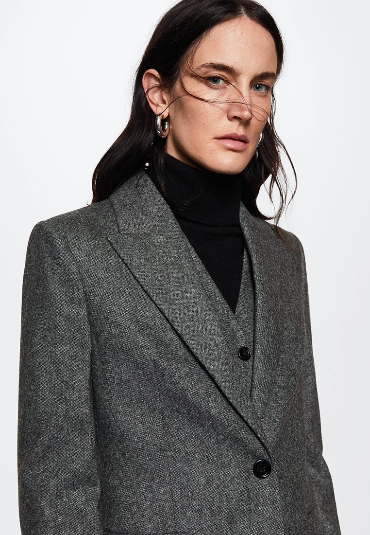 Mango Wool Suit Blazer 5 Mango Wool Suit Blazer - Image 3