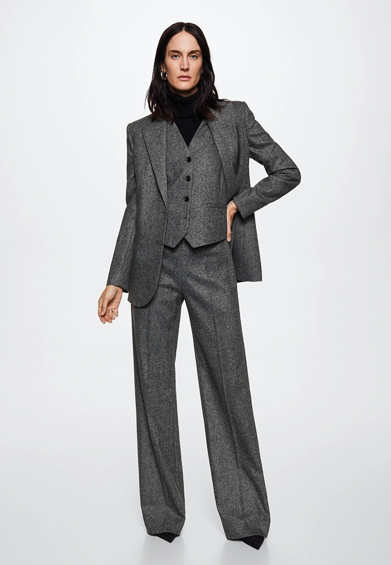 Mango Wool Suit Blazer 6 Mango Wool Suit Blazer - Image 4