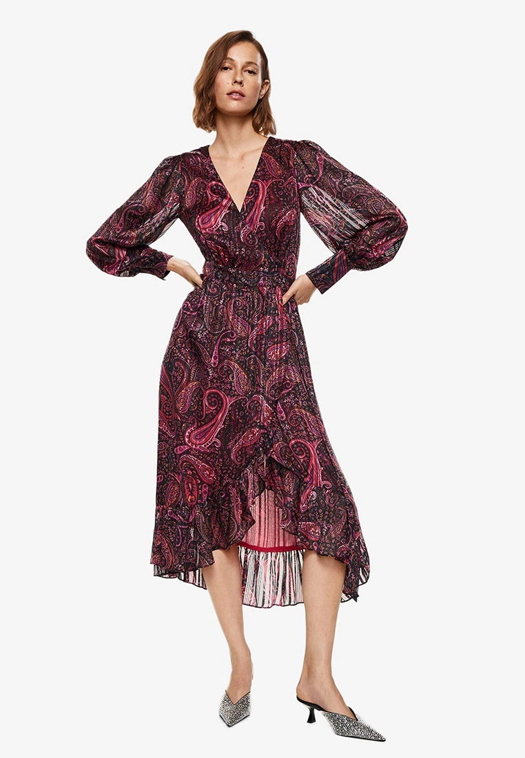 Mango Ruffle Paisley Print Dress 3 Mango Ruffle Paisley Print Dress