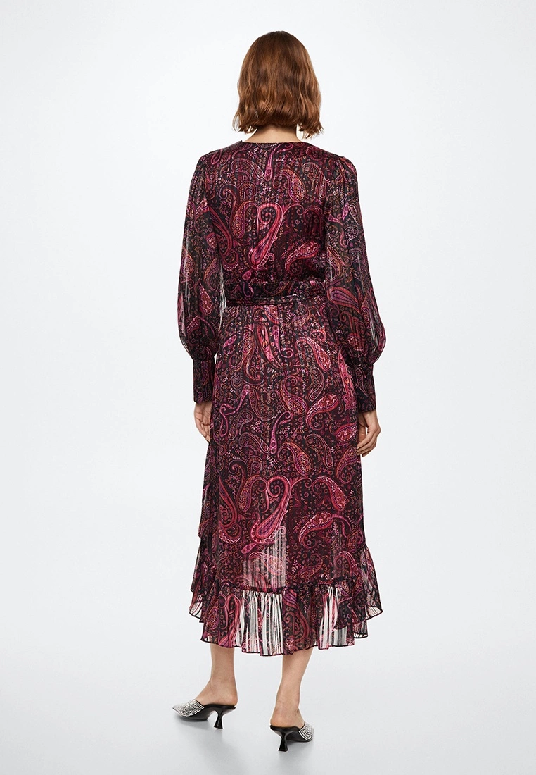 Mango Ruffle Paisley Print Dress 4 Mango Ruffle Paisley Print Dress - Image 2