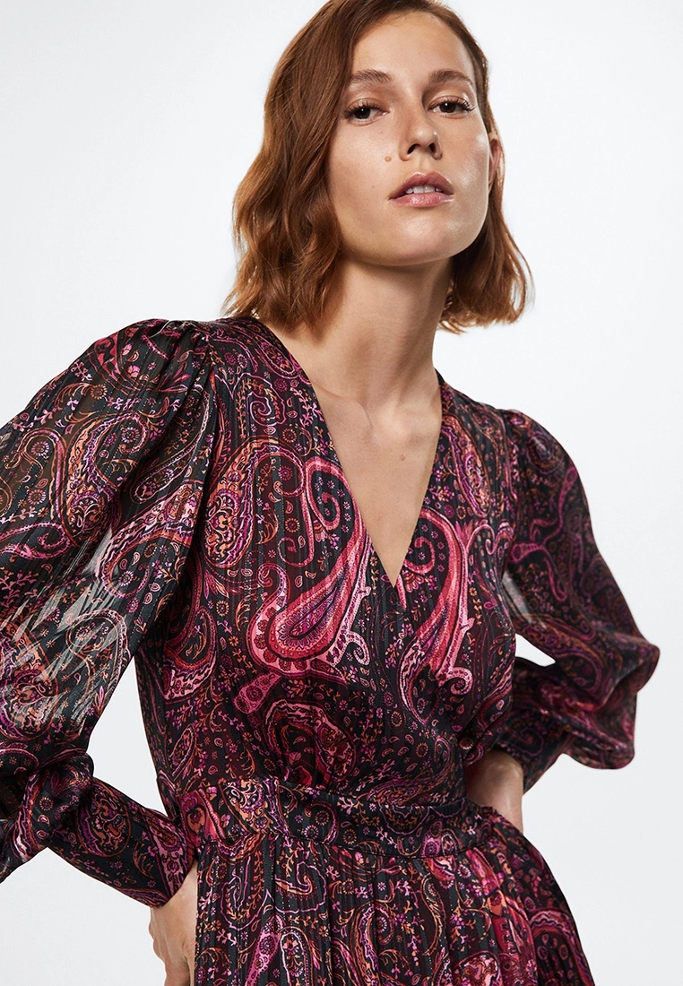 Mango Ruffle Paisley Print Dress 5 Mango Ruffle Paisley Print Dress - Image 3
