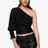 Mango Asymmetric Shiny Blouse -Mango popular store mango 5819 9432236 1