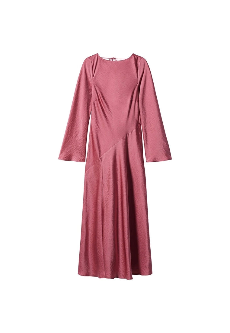 Mango Side-Slit Satin Dress 10 Mango Side-Slit Satin Dress - Image 8