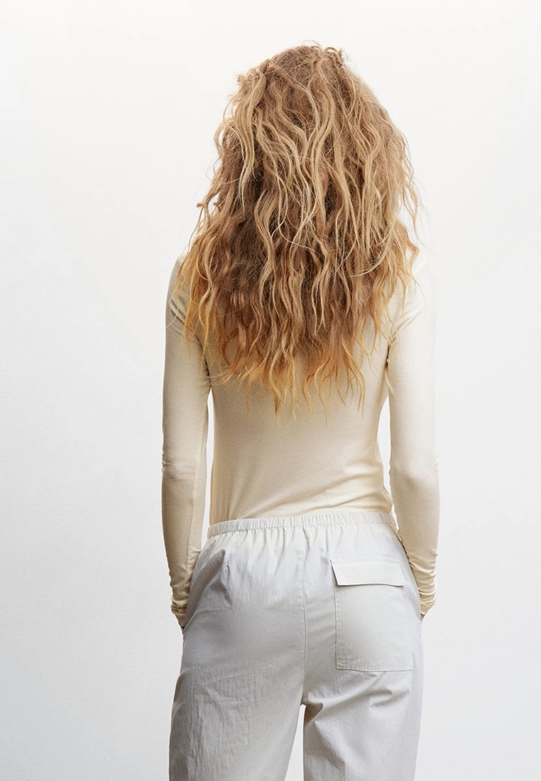 Mango Ribbed Long-Sleeved T-Shirt 4 Mango Ribbed Long-Sleeved T-Shirt - Image 2