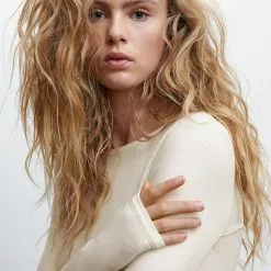 Mango Ribbed Long-Sleeved T-Shirt 10 Mango Ribbed Long-Sleeved T-Shirt -Mango popular store mango 5884 3048046 3