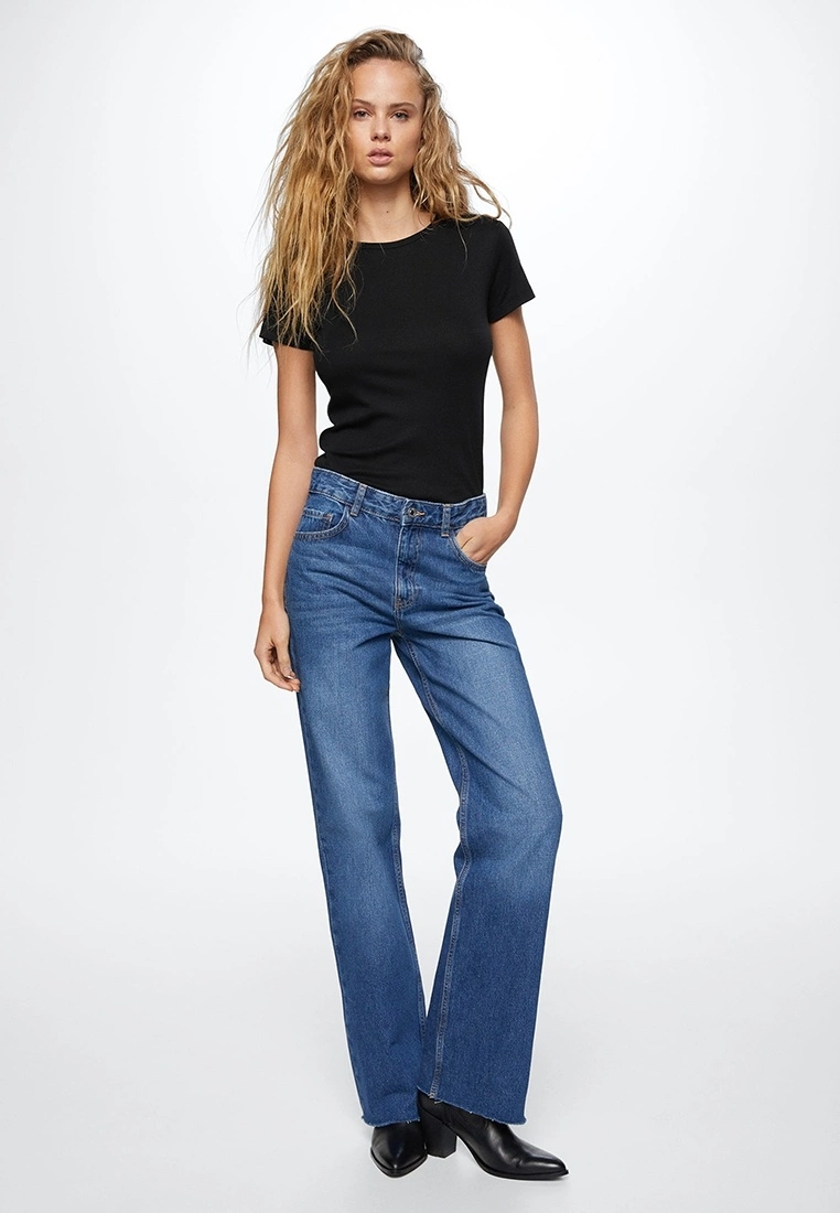 Mango Rounded Neck Cotton T-Shirt 6 Mango Rounded Neck Cotton T-Shirt - Image 4