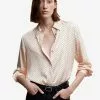 Mango Satin Finish Flowy Shirt