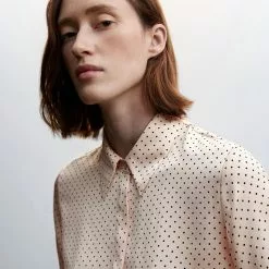 Mango Satin Finish Flowy Shirt -Mango popular store mango 5925 6425936 4