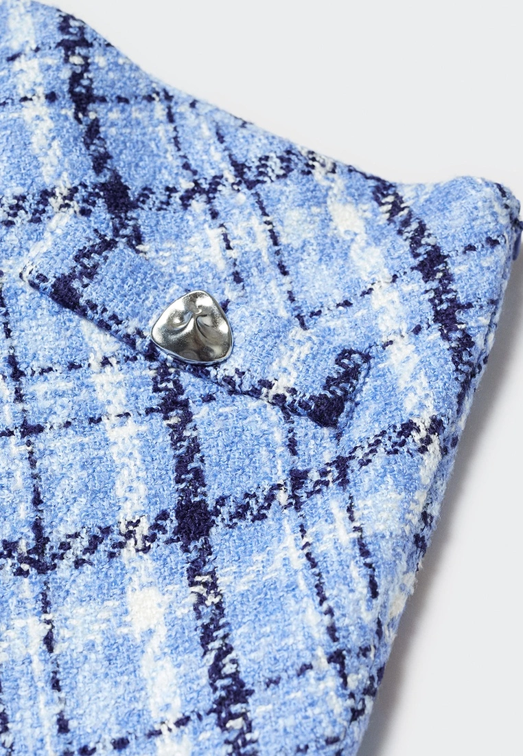 Mango Check Tweed Mini Skirt 8 Mango Check Tweed Mini Skirt - Image 6
