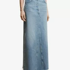Mango Denim Long Skirt