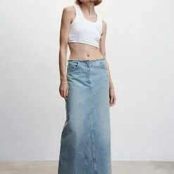 Mango Denim Long Skirt -Mango popular store mango 5938 7359046 6